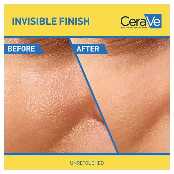 CeraVe Invisible Hydrating Fluid Sunscreen SPF 50 for normal to dry skin with 3 essential ceramides 50ml