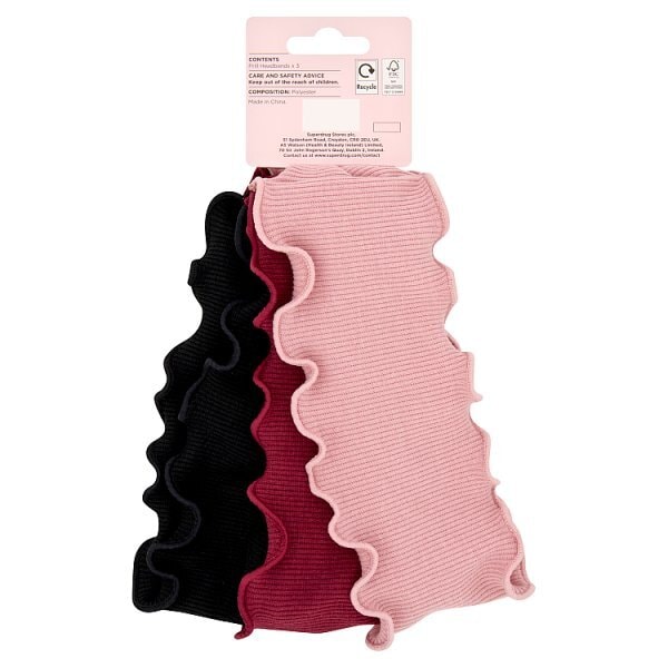 Studio London Frill Headbands 3 Pack