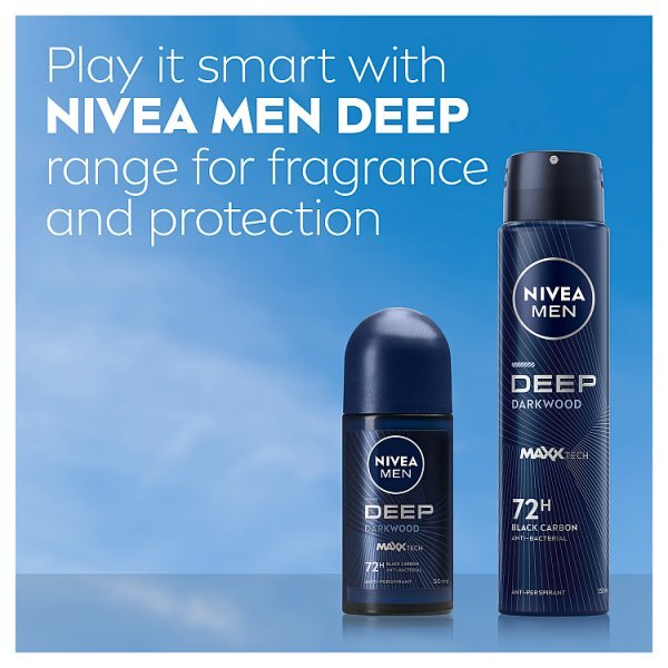 NIVEA MEN Deep 72H Anti-Perspirant Roll-On Deodorant 50ml