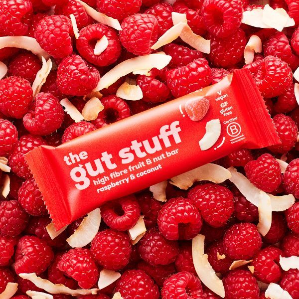 The Gut Stuff Raspberry & Coconut High Fibre Fruit & Nut Bar