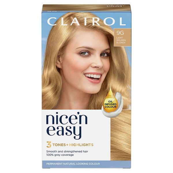 Clairol Nice'n Easy Hair Dye 9G Light Golden Blonde