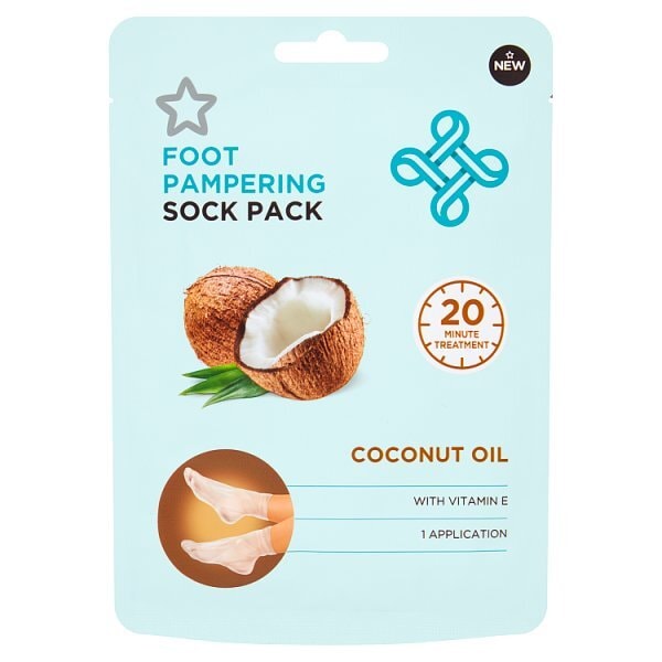 Superdrug Coconut Oil Pampering Foot Mask with Foot Socks