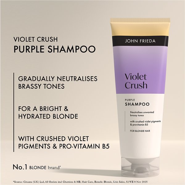 John Frieda Violet Crush Purple Shampoo 250Ml