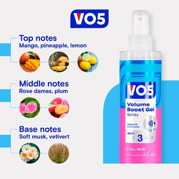 Vo5 Volume Boost Gel Spray for all-day hold 200ml