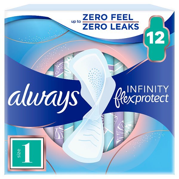 Always Infinity Normal with wings Sanitary Towels 12 Pack