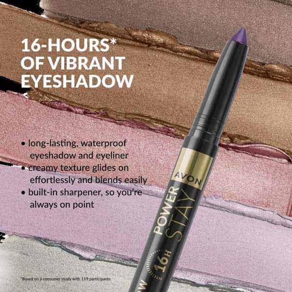 Avon Power Stay 16-Hour Shadow Stick - Rich Plum
