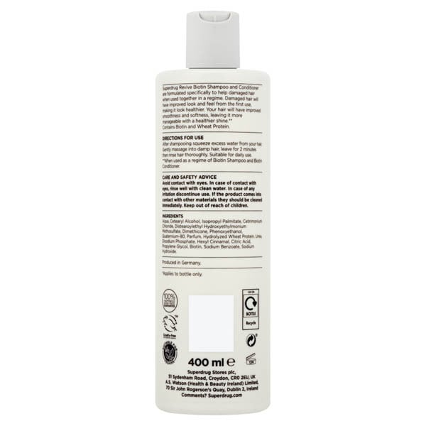 Superdrug Revive Biotin Conditioner 400ml