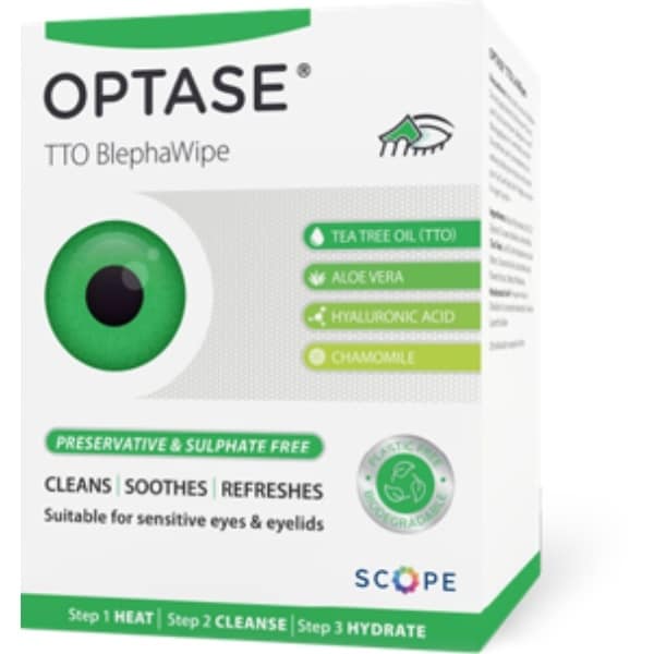 Optase Tea Tree Oil Eye Lid Wipes x 20