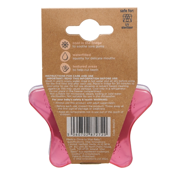 Vital Baby Soothe Star Teethers 2pk