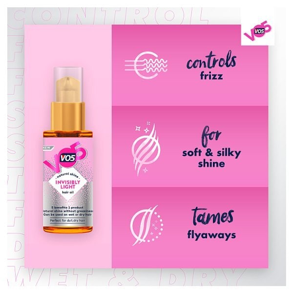Vo5 Invisibly Light Hair Oil to enhance dry dull hair 50ml