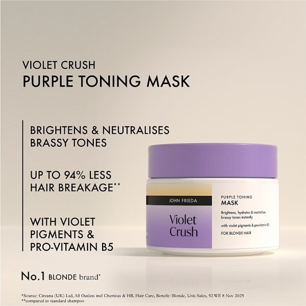 John Frieda Violet Crush Purple Toning Mask 250Ml