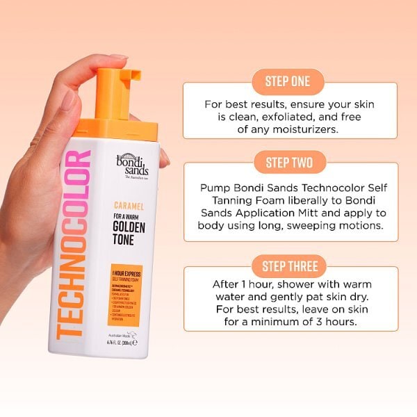 Technocolor 1 Hour Express Self Tanning Foam Caramel 200Ml