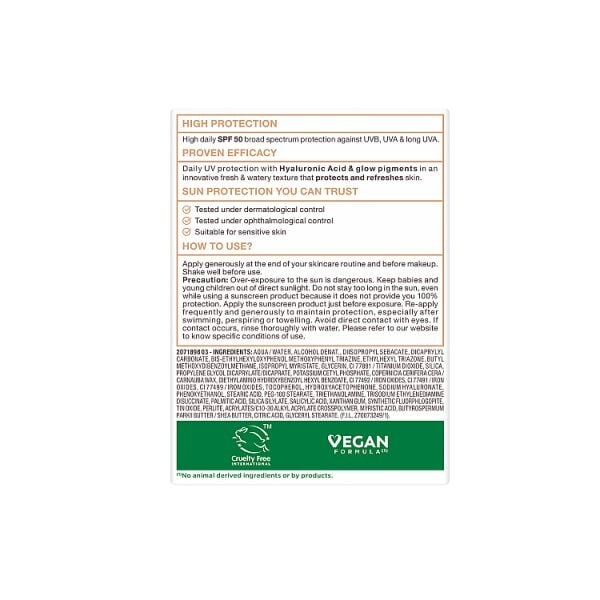 Garnier Ambre Solaire Super Uv  Water Fluid Spf50 Glow