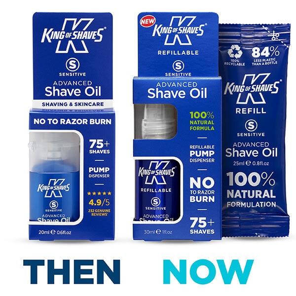 DNR King of Shaves Refillables Sensitive Shave Oil 30ml