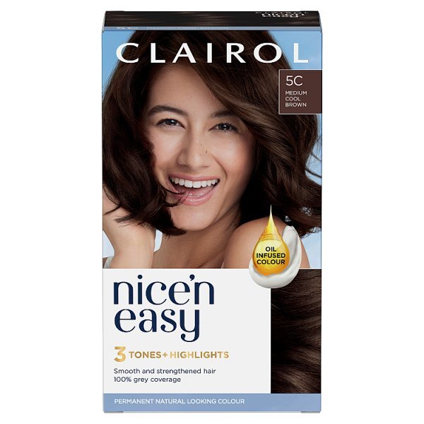 Clairol Nice'n Easy Hair Dye 5C Medium Cool Brown