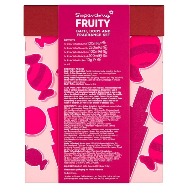 Superdrug Fruity Sticky Toffee Body Care Gift Set