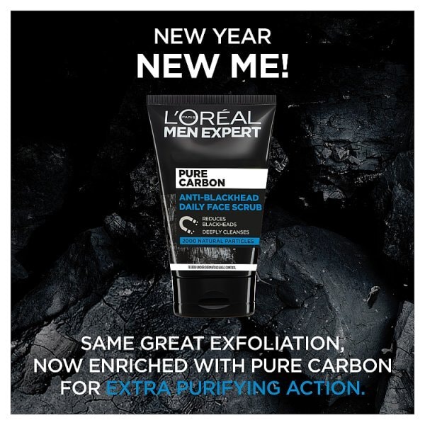 L'Oreal Paris Men Expert Charcoal Face Scrub Exfoliator 100ml
