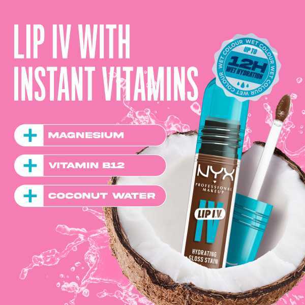 NYX Professional Makeup Lip IV Hydrating Lip Stain Gloss Splash Spice