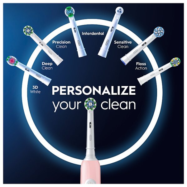 Oral-B Pro 1 Pink Electric Toothbrush + Travel Case