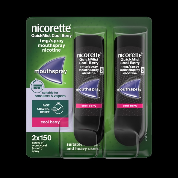 Nicorette QuickMist Berry 1mg Mouthspray Duo (Stop Smoking)