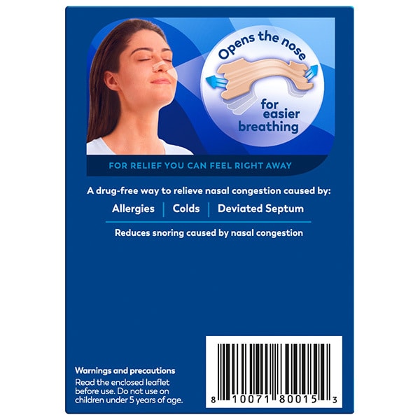 Breathe Right Original Nasal Strips Large 30s