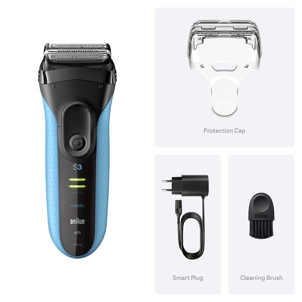 Braun Series 3+ Electric Shaver For Men, 3040S