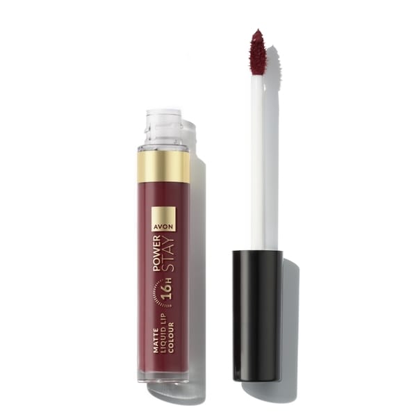 Avon Power Stay 16-Hour Liquid Lip Colour Stay Put Sangria