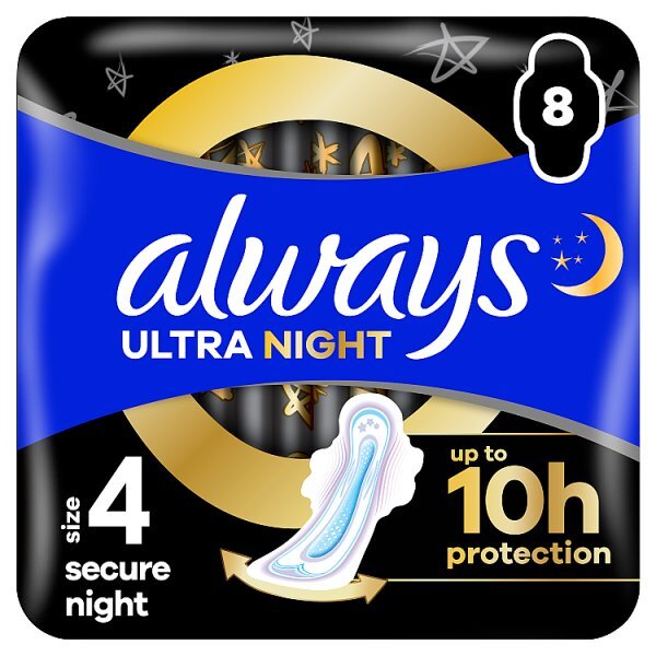 Always Ultra Sanitary Towels Secure Night (S4) Wings