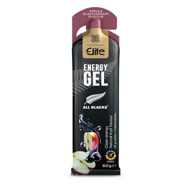 Healthspan Elite All Blacks Energy Gel, Apple & Blackcurrant