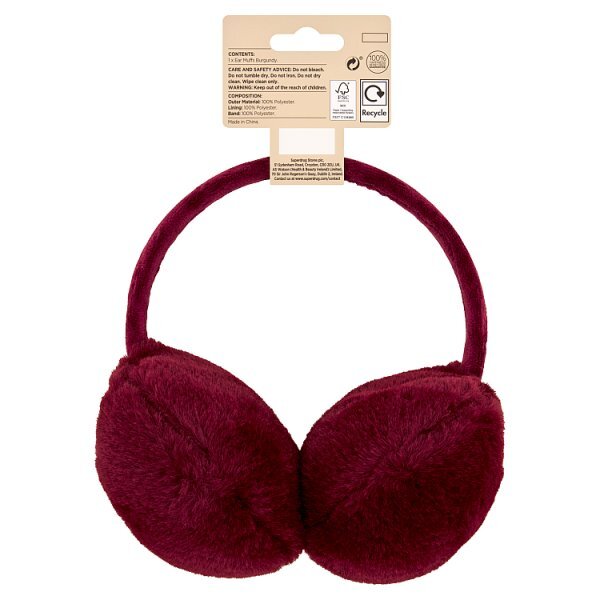 Superdrug Ear Muffs Burgundy