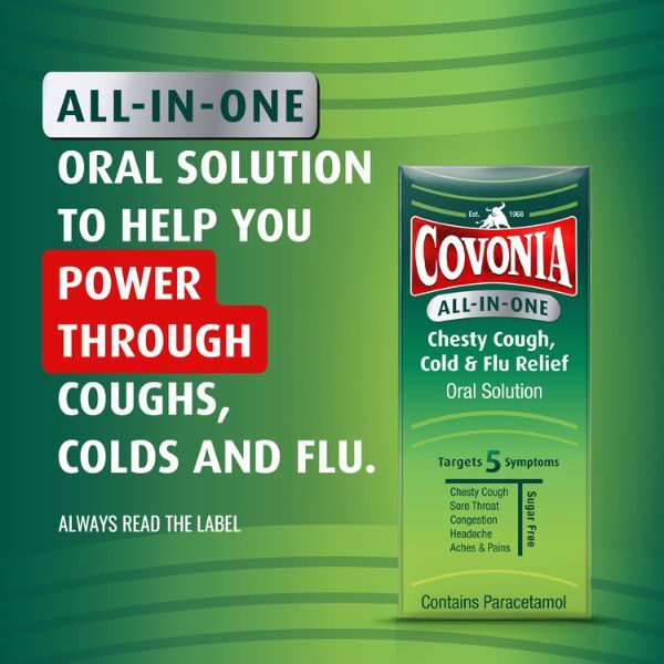 Covonia All-In-One Chesty Cough Cold & Flu Relief