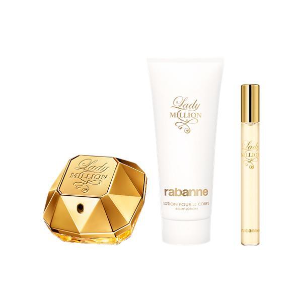 Set Lady Million 50 Ml + Sensual Body Lotion 100 Ml + 10 Ml