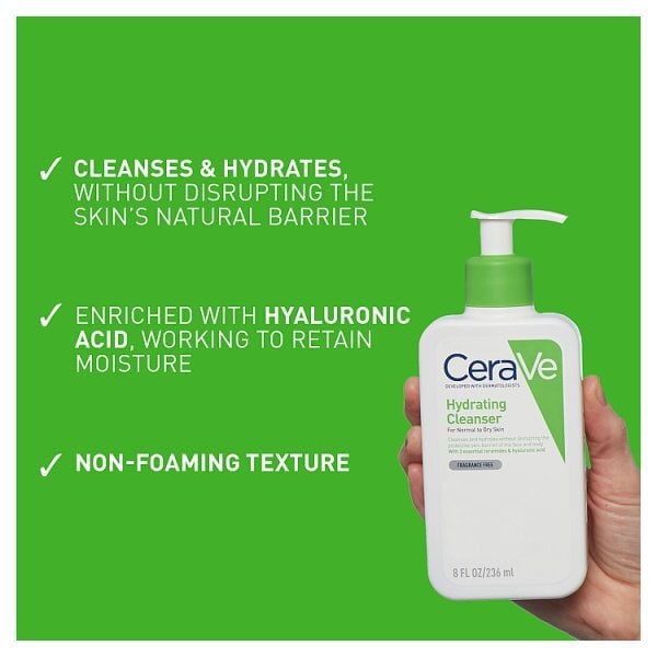CeraVe Hydrating Cleanser with Hyaluronic Acid for Dry Skin 473ml