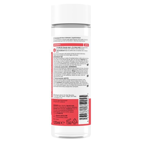 DNR Neutrogena Clear & Defend+ Liquid Exfoliant 125Ml