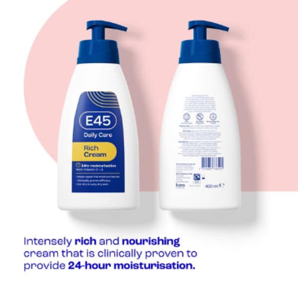 E45 Rich 24 Hour Cream with Pump 400ml