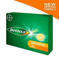 Berocca Natural Orange Sugar Free Effervescent 45 Tablets