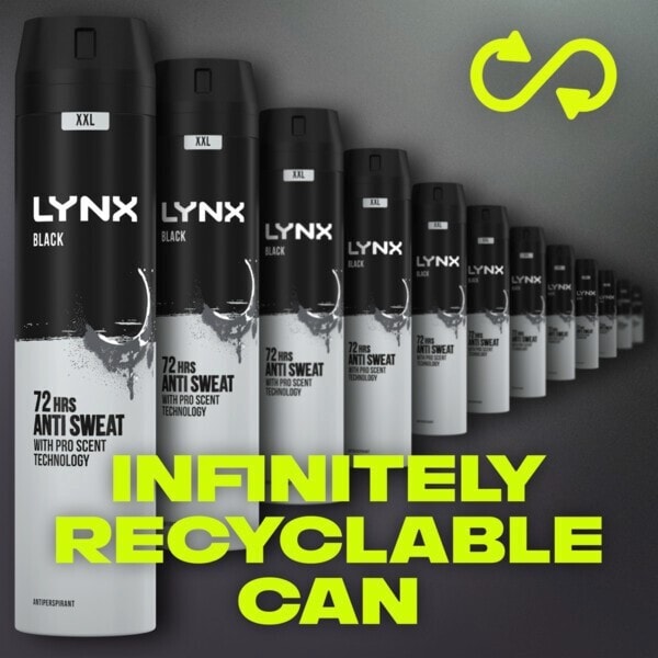 Lynx XXL Black 72hour Anti-Perspirant Deodorant Spray 250 ml