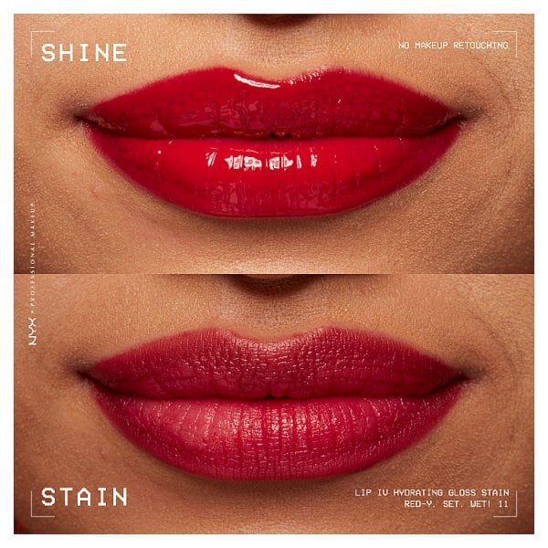 NYX Professional Makeup Lip IV Hydrating Lip Stain Gloss Red-Y Set Wet