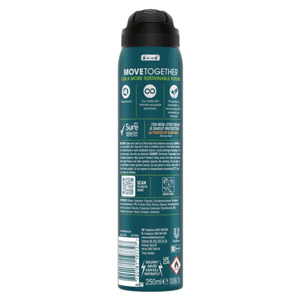 Sure Men Anti-Perspirant Aerosol Nonstop Extremedry 250ml