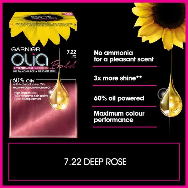 Garnier Olia Bold 7.22 Deep Rose Permanent Hair Dye