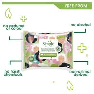 Simple X Kindness Biogradable Cleansing Facial Wipes 20pc