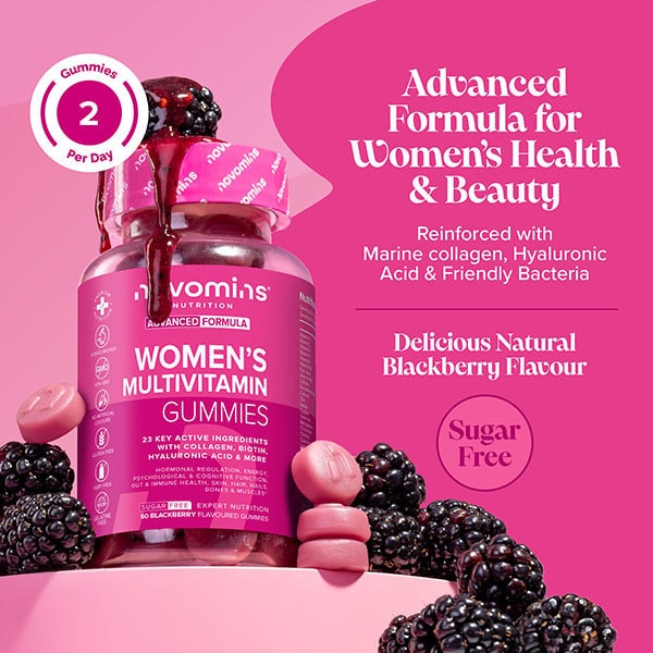 Novomins Blackberry-Flavoured Women's Multivitamin Gummies
