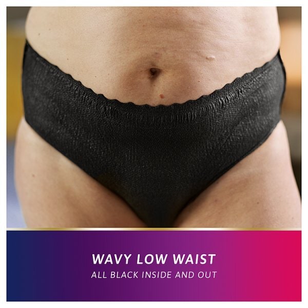 TENA  Silhouette Normal Black Incontinence Pants Size Large 9 pack