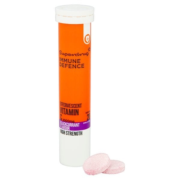 Superdrug Vitamin C 1000mg 20 Blackcurrant Effervescent