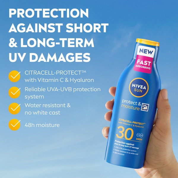 NIVEA SUN Protect & Moisture Sun Cream Lotion SPF30 200ml
