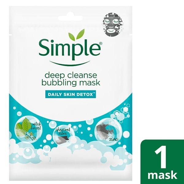 Simple Daily Skin Detox Bubbling Deep Cleanse Sheet Mask 1pc