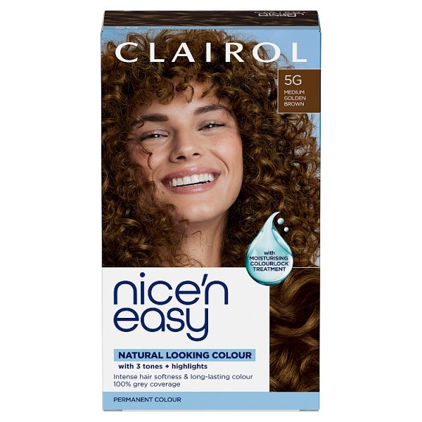 Clairol Nice'N Easy Crème Permanent Hair Dye 5G Medium Golden Brown