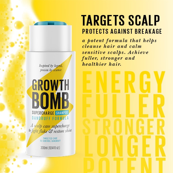 Growth Bomb Supercharge Dandruff Shampoo 300ml