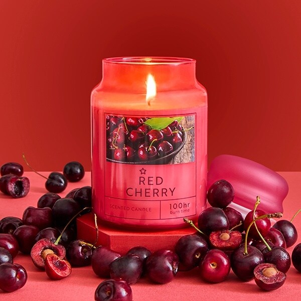 Superdrug Red Cherry Candle 620G