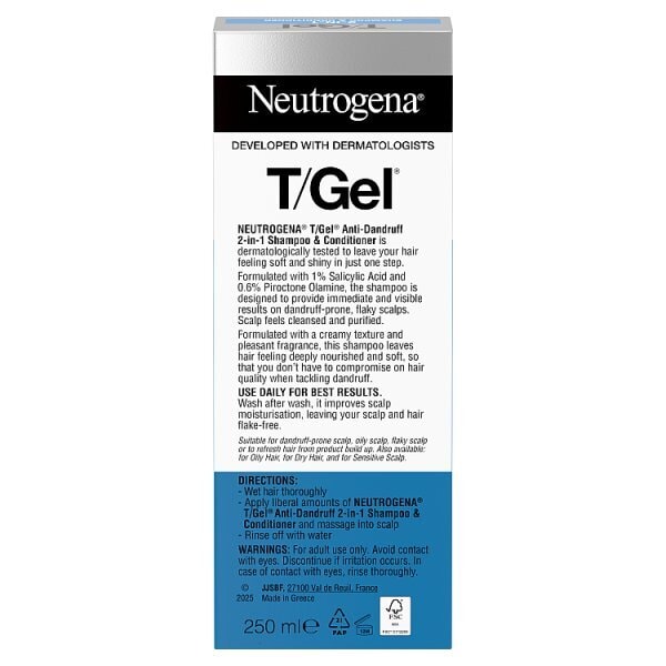 Neutrogena T/Gel 2In1 Scalp 250Ml Shampoo And Conditioner